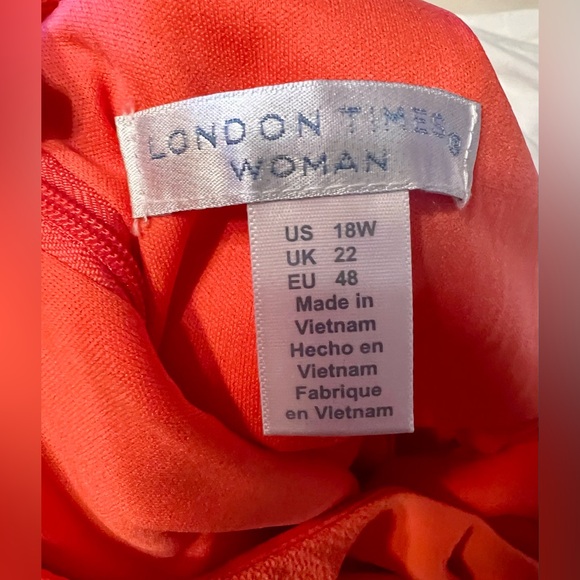 NWT London Times coral dress - Picture 3 of 4